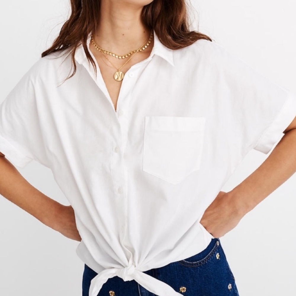 Madewell Tie Front Blouse